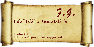 Fülöp Gusztáv névjegykártya