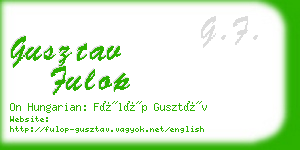 gusztav fulop business card
