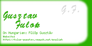 gusztav fulop business card